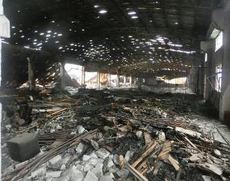 火災后房屋現(xiàn)場